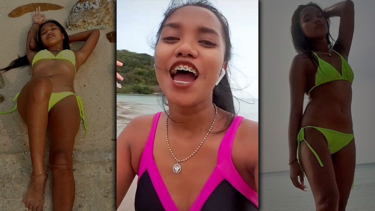 Beach Selfies and pictures compilation image from Thai cutie Fon B