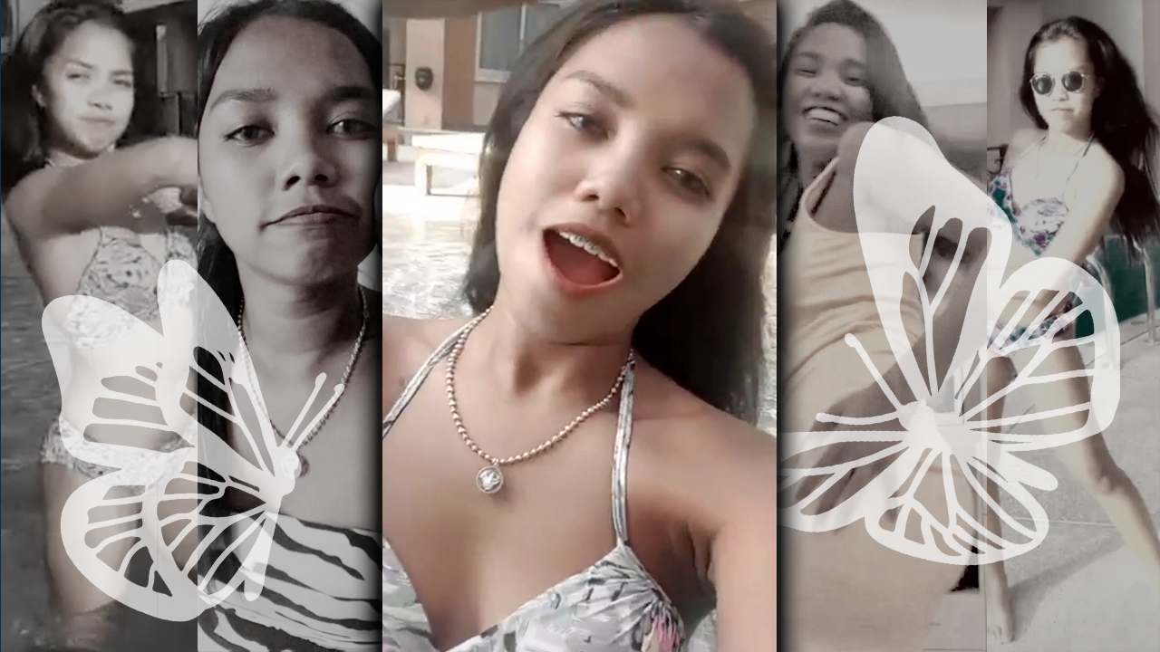 Fon B a Cute Girl In braces in Tiktok image collage