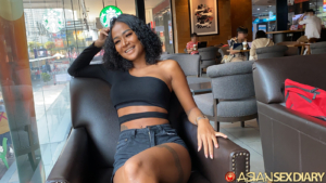 On sexy date with Dark Skin Thai stranger