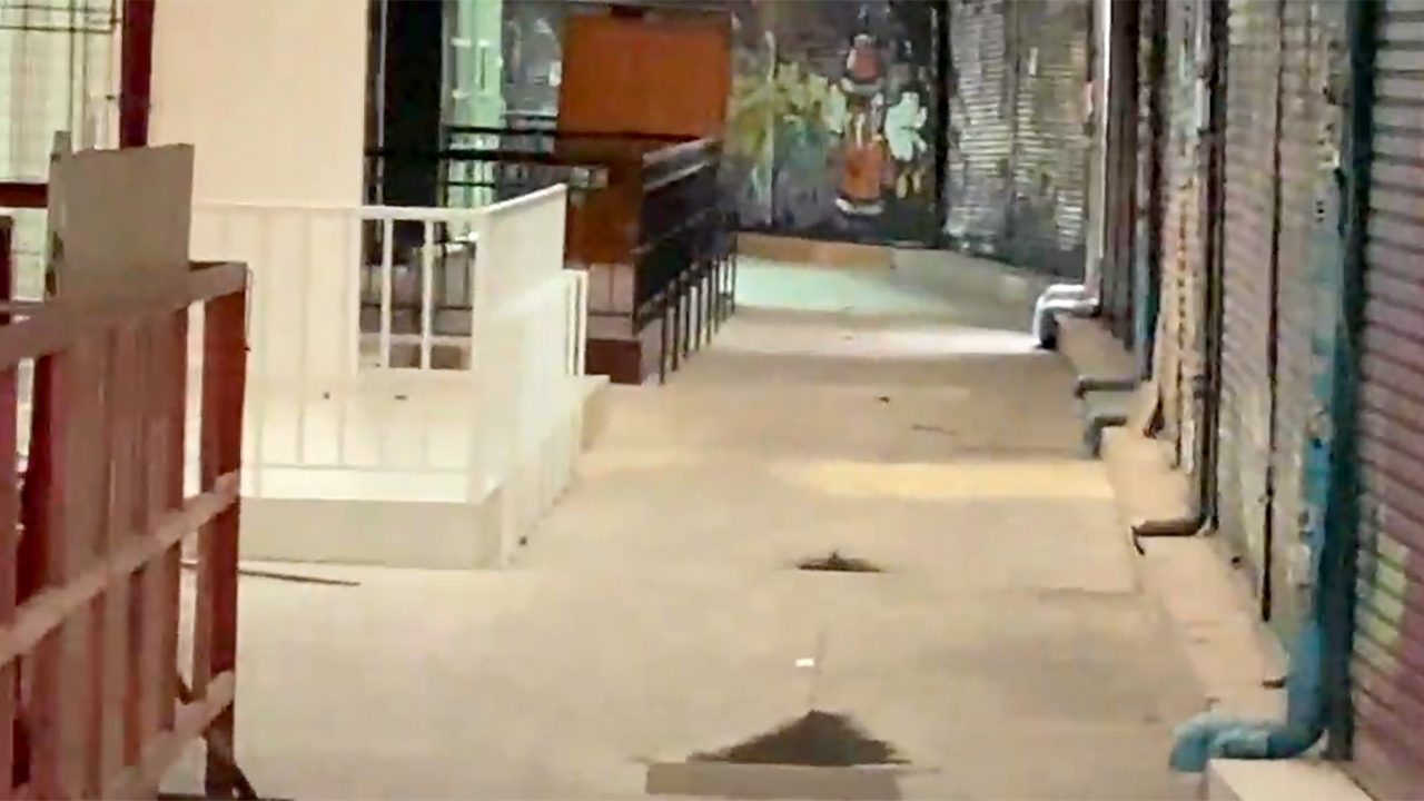 Empty looking Koasan Road in Bangkok Thailand