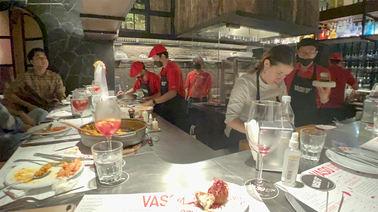 View inside Thai Spanish Tapas restaurant in Bangkok