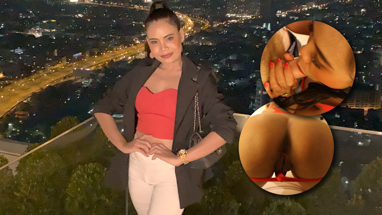 Asian Giving Head and unprotected pussy after rooftop date