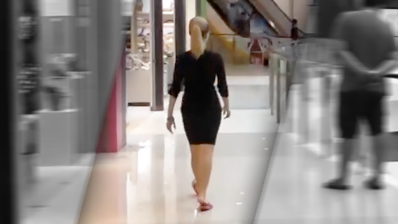 Creeping on Myanmar Sexy Girl with short skirt and sexy legs in mall