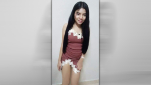 Cute Asian Long Hair selfie pic in dress by Chawchaw