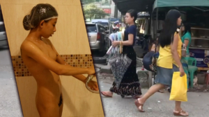Asian Shower Cam and street view of girls walking