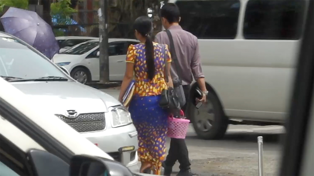One of many Pretty Burmese Ladies spotted walking during my drive