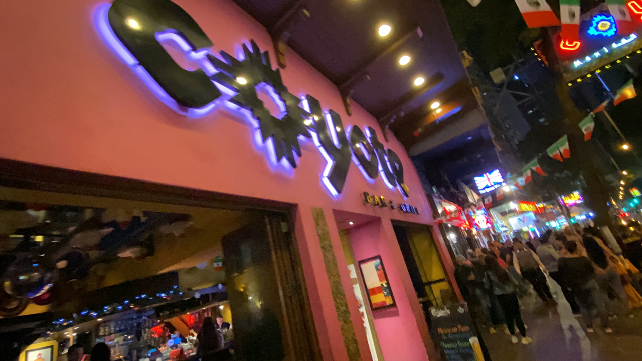 View of Coyote club in Wanchai Hong Kong