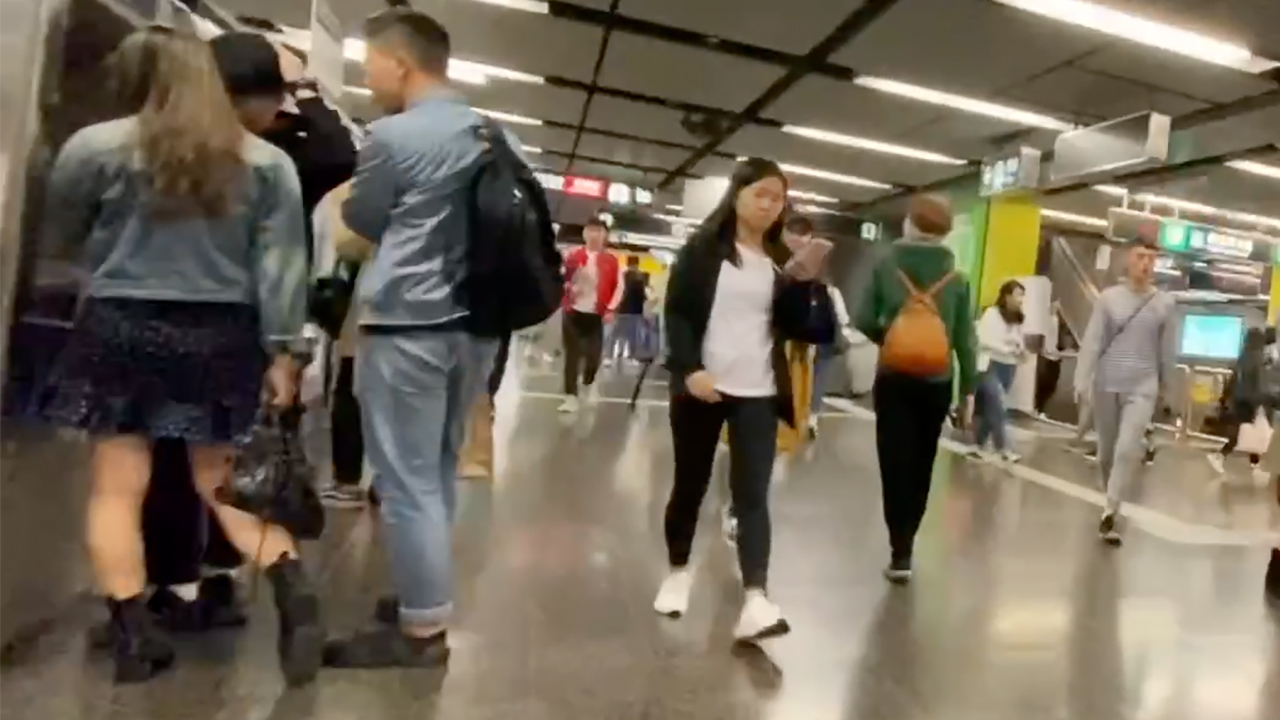 View of Hong Kong Girls on way to MTR