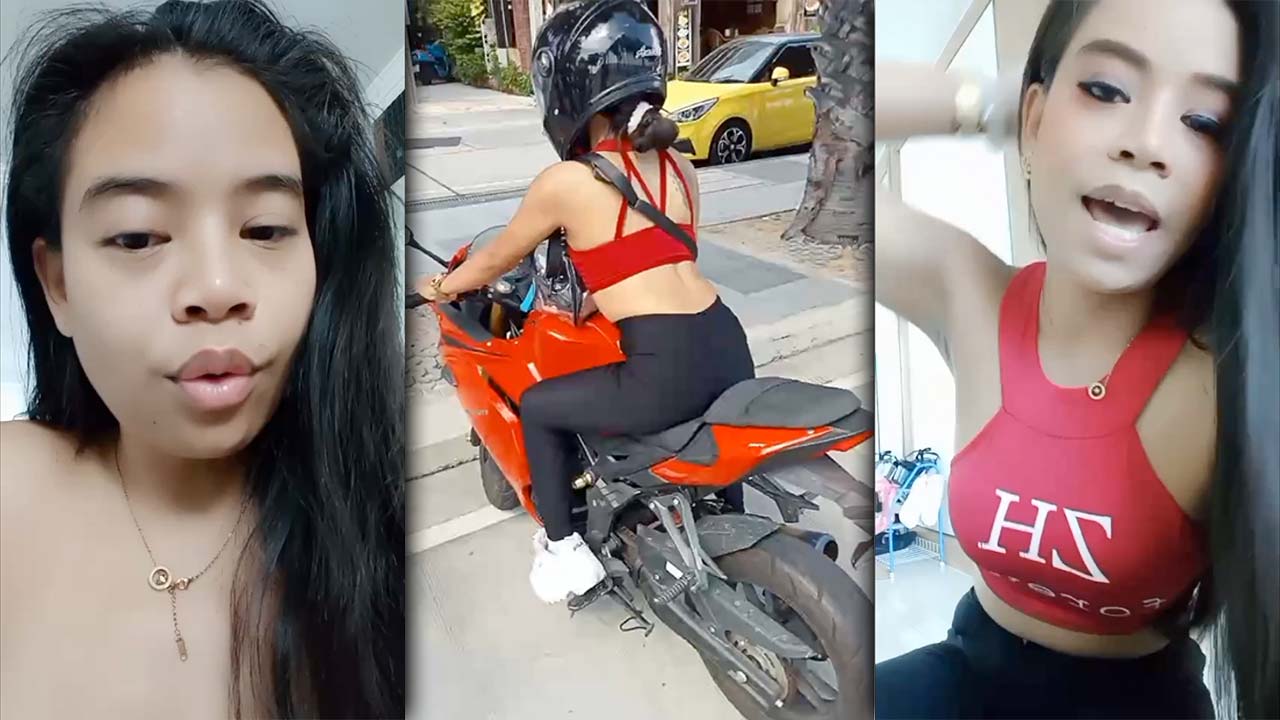 Hot Ass On Motorcycle and images from her video shoot