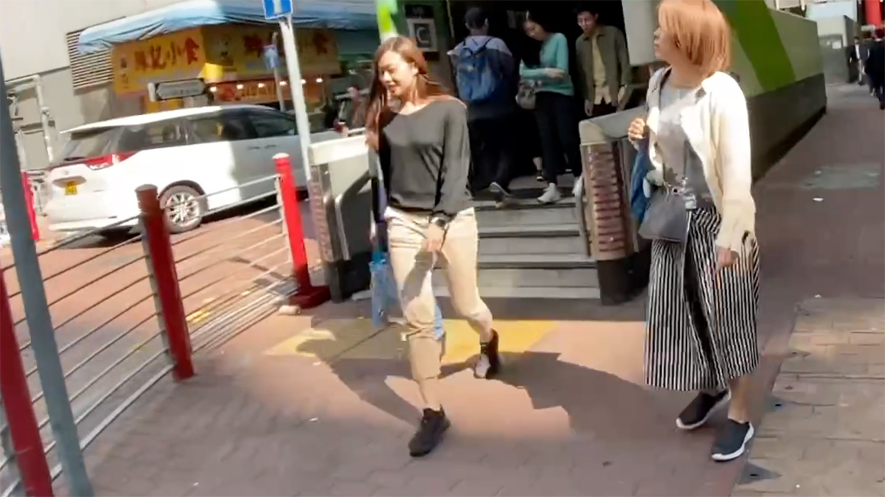 Hong Kong MILF exiting public transport