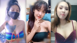 Collage of 3 Slutty Asians posing for selfies