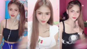 Collage of images featuring cute Teasing Asian Teen Plai