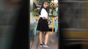 Natti shows off her sext Asian Schoolgirl Uniform