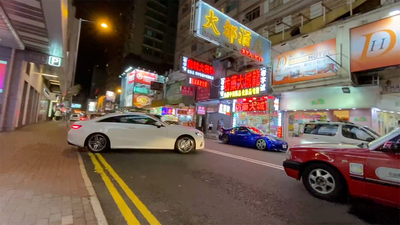 Fancy cars in Hong Kong Traffic