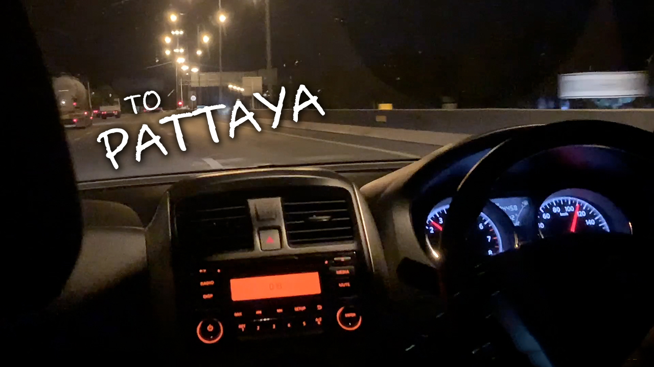 View inside cab looking at road during my Thailand Christmas travels