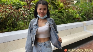 Pretty girl in denim at the park