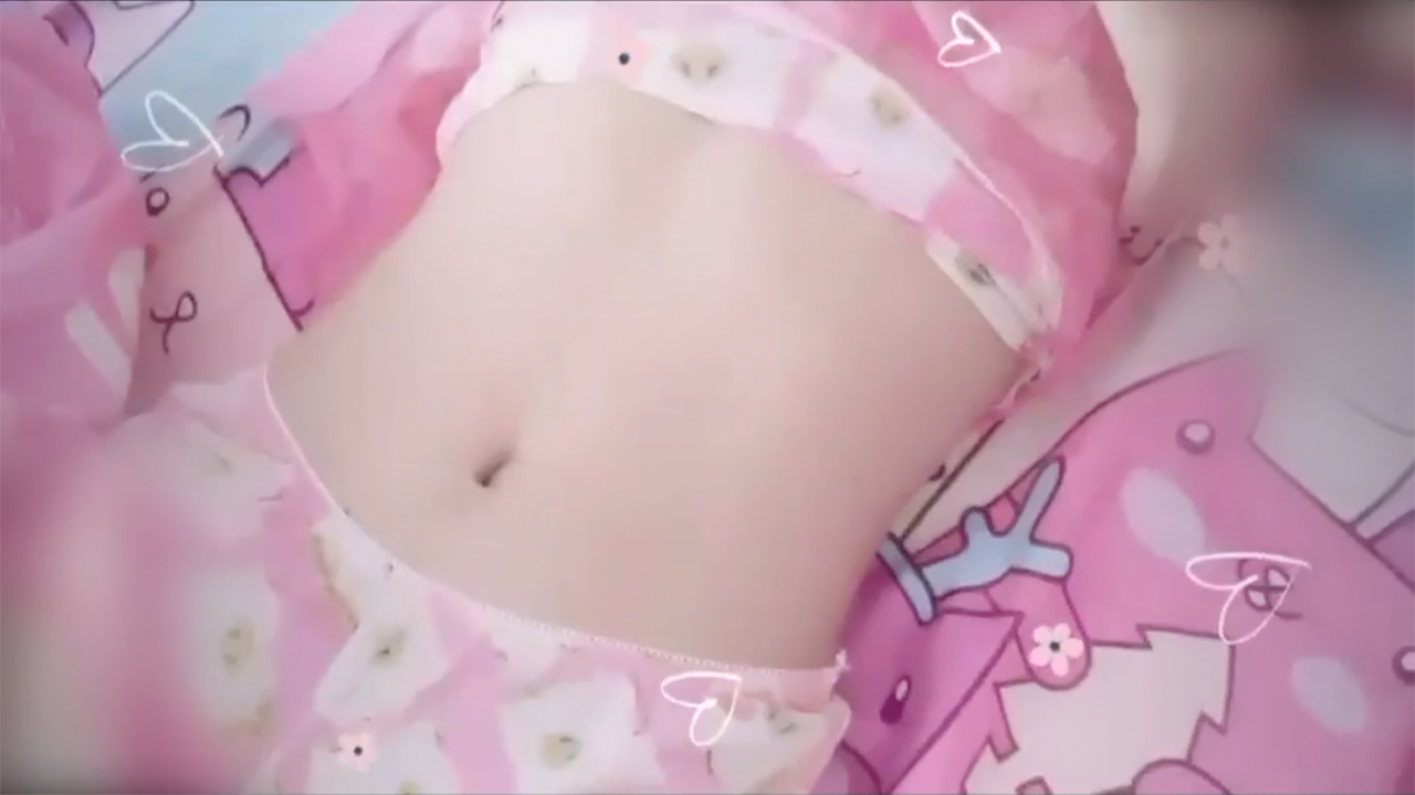Secret GF Plum shows Sexy Flat Tummy and cute belly button