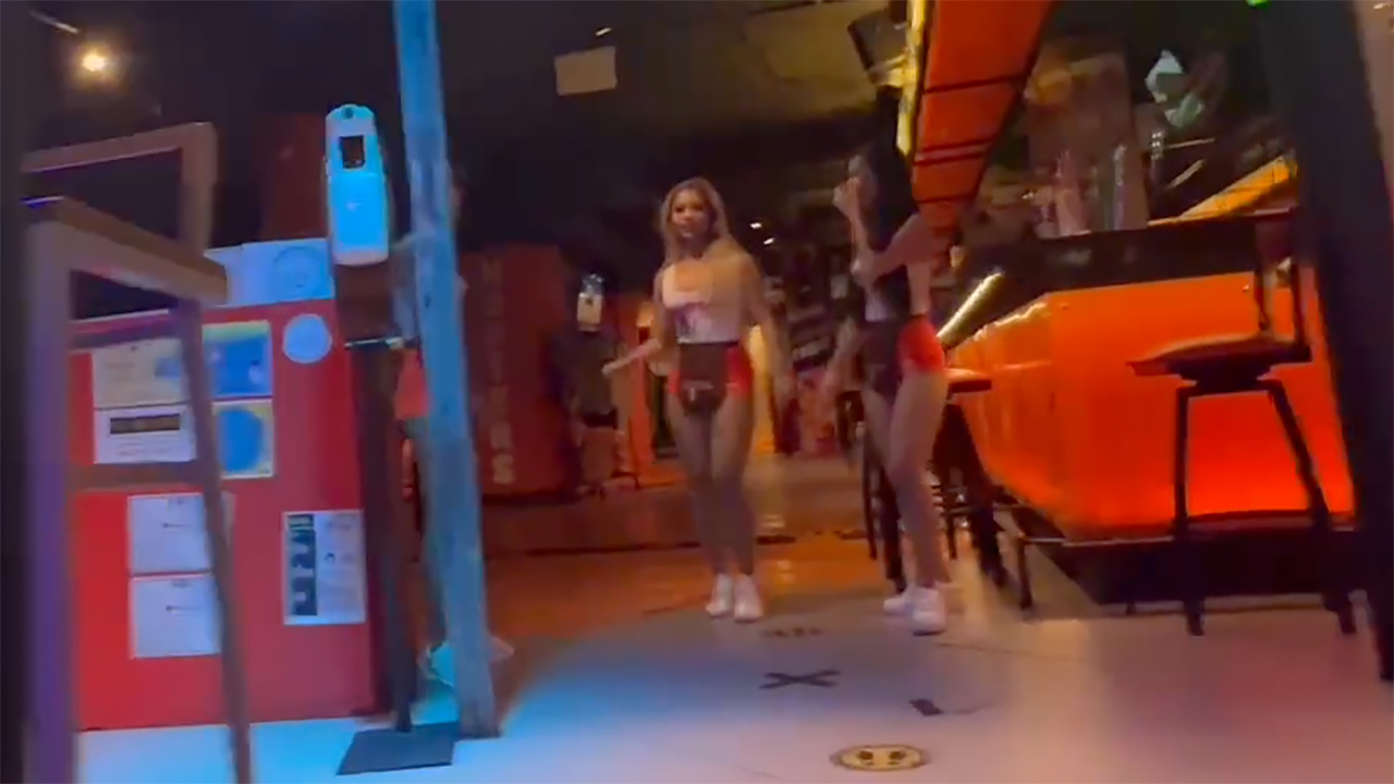 Thai Waitress babes at entrance