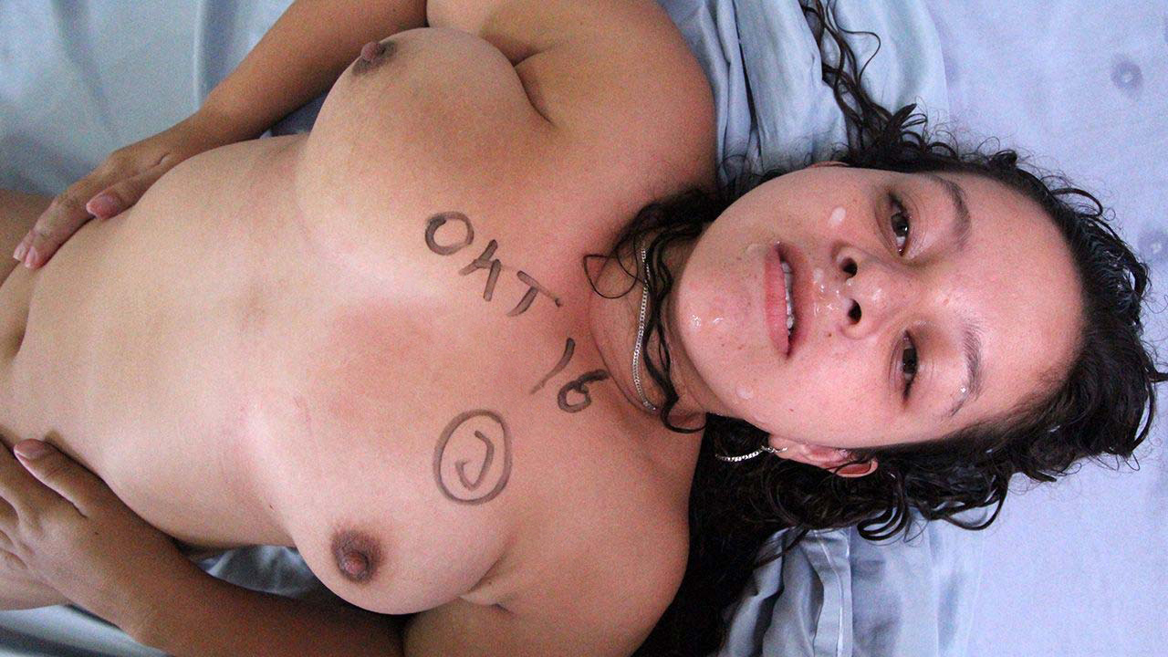 Cum on Chubby Facial Porn girl Katrina after sex