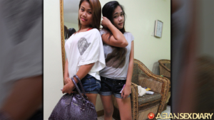 Posing in hotel room with Laiza