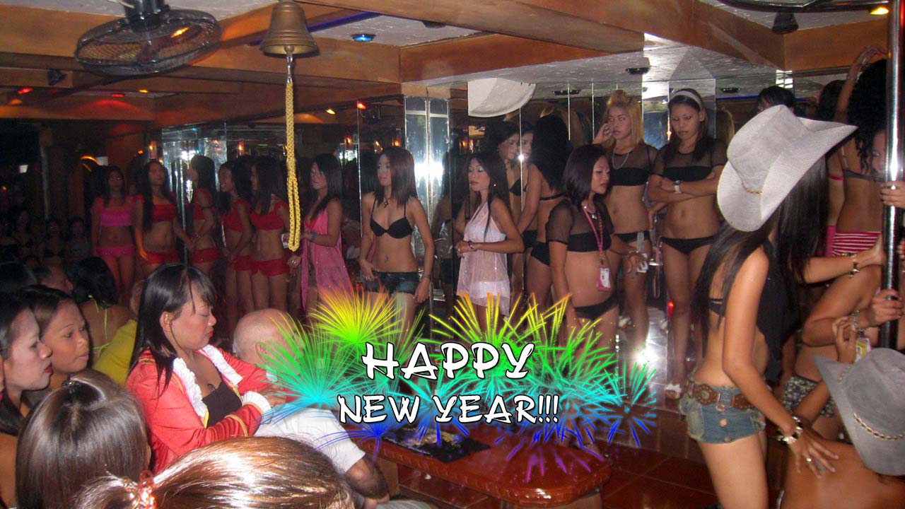 Girls dancing and celebrating Philippines New Years