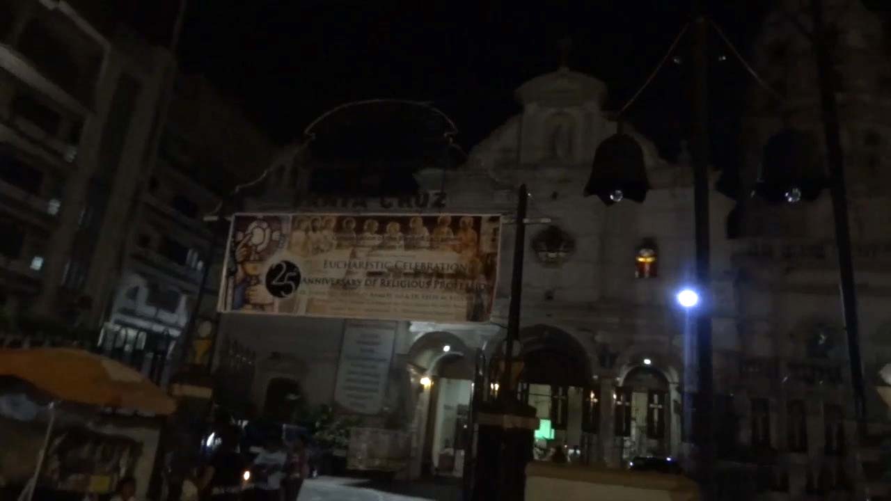 View of street in Manila At Night