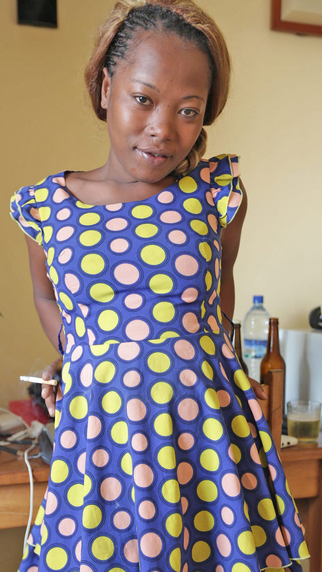 African Asian Sex Diary Neni posing in her nice dress