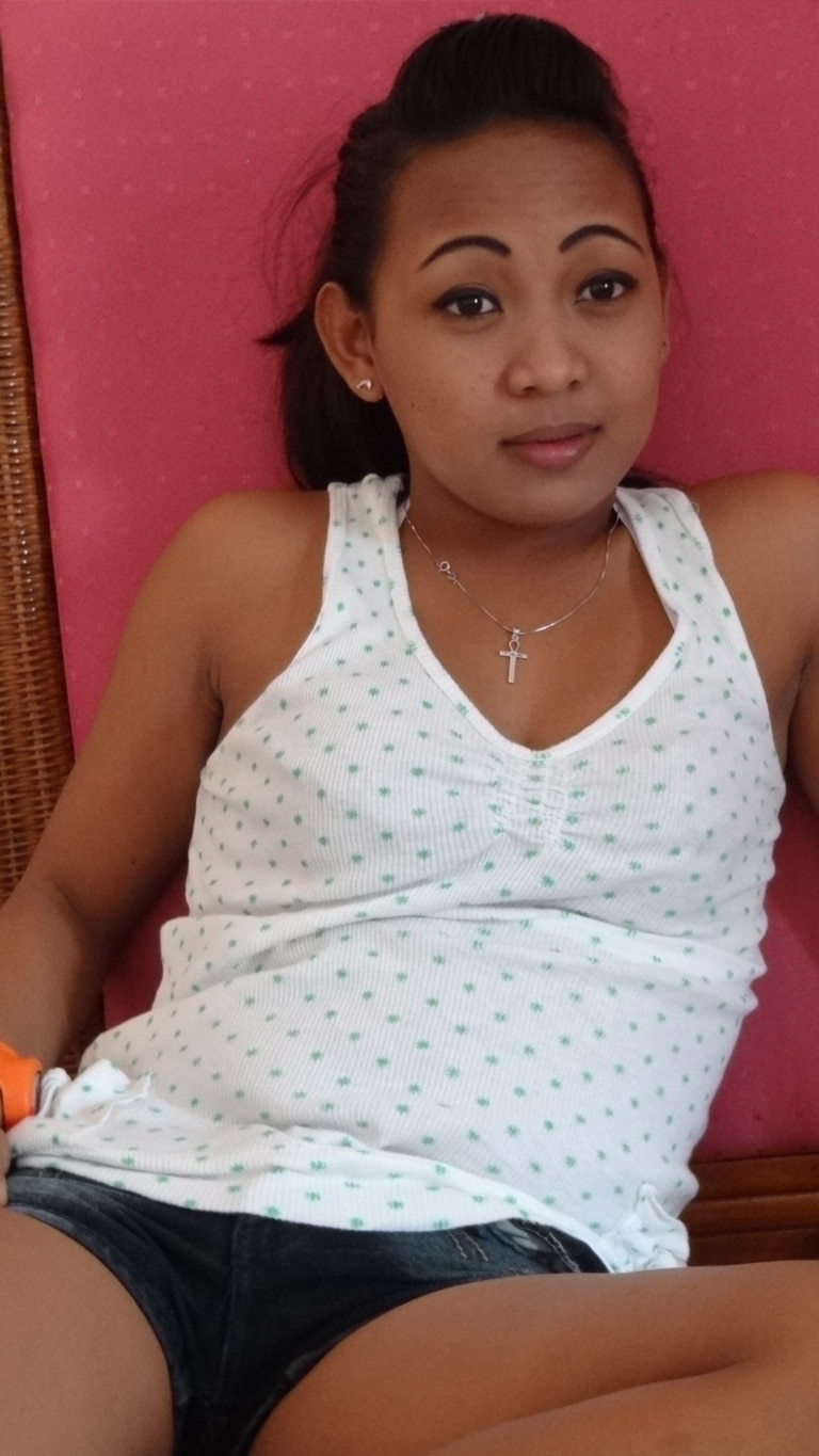 Asian Sex Diary Fhae sits with very short shorts on