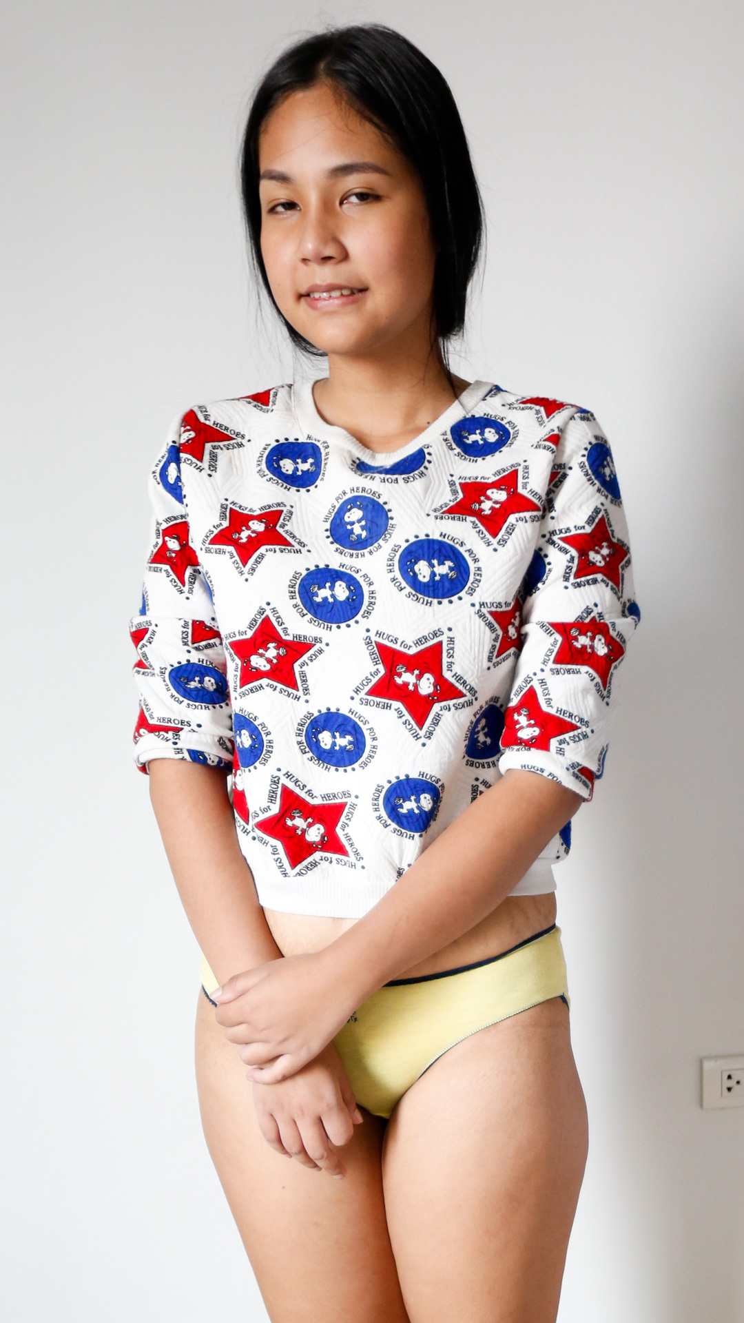 Asian Sex Diary Thae Oo plays strip to red white and blue and stars