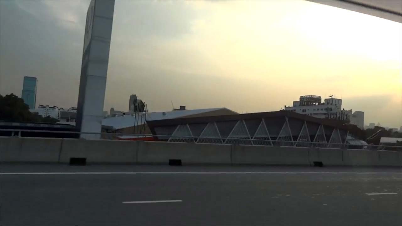 View from inside of Pattaya To Bangkok Taxi trip