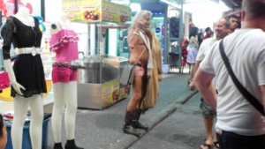 Wild Walking Street guy in pink shorts