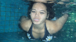 Asian Under Water Porn amateur Samantha teasing in the pool