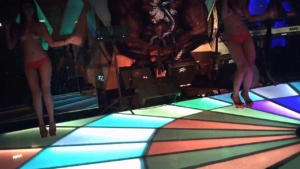 Topless Indonesian Horny Bitches dancing on stage