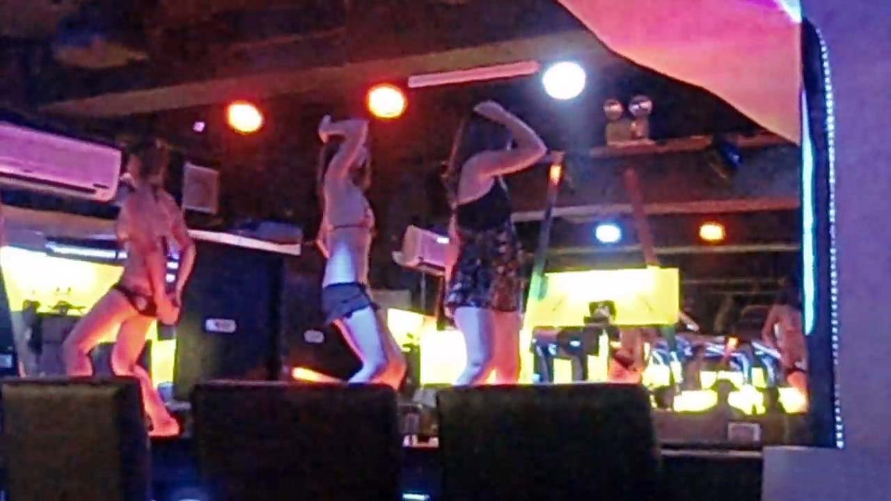 View of girls dancing on state when out Club Hopping Angeles City